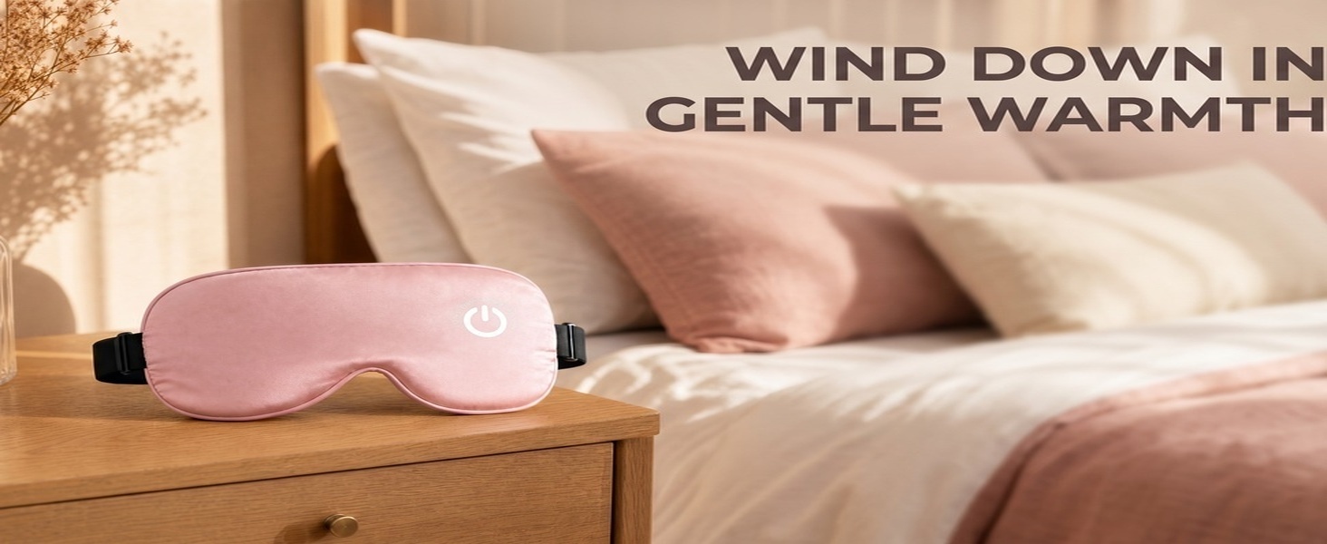 Silk Heated Eye Mask — Rose Pink — enhanced product detail