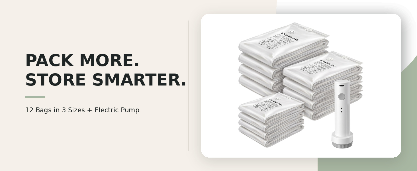 Travel Vacuum Compression Bags with Mini Pump — enhanced product detail