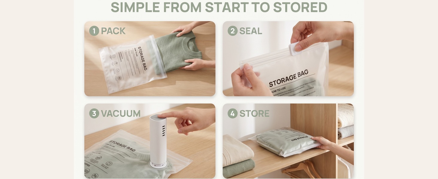 Travel Vacuum Compression Bags with Mini Pump — enhanced product detail 2